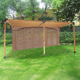 Roof Pergola Gazebo Shed Matte Black Steel Brackets and Coffee Screens DIY Kits