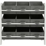 Kids Toy Box Storage Unit Drawers Childrens Bedroom Shelf Baby Nursery Furniture Grey