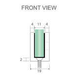 100cm Wall to Wall Frameless Shower Screen with Gold Brackets and SS Hinges, Square Knob Handle