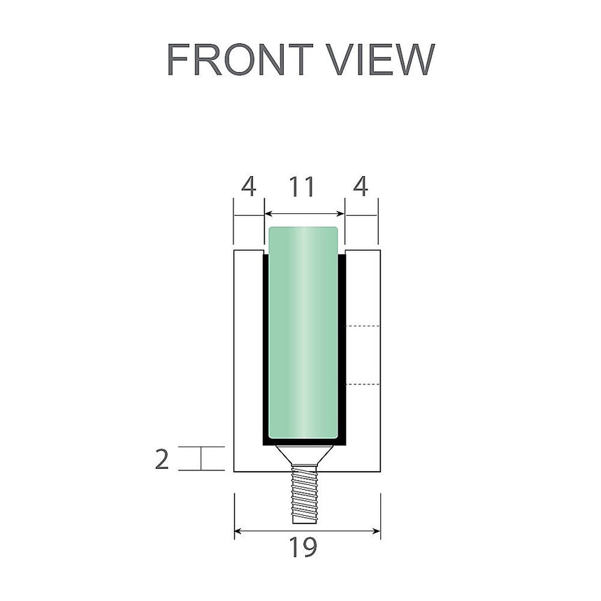 100cm Wall to Wall Frameless Shower Screen with White Brackets and SS Hinges, Square Knob Handle