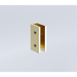 100cm Wall to Wall Frameless Shower Screen with Gold Brackets and SS Hinges, Round Knob Handle