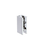 100cm Wall to Wall Frameless Shower Screen with Chrome Brackets and Brass Hinges, Square Double Pull Handle