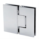 100x90cm Corner Frameless Shower Screen with Chrome Brackets and SS Hinges, Round Knob Handle