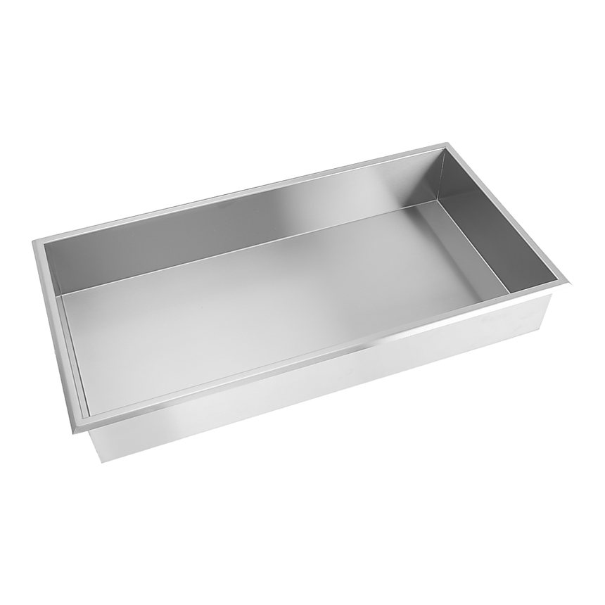 641 x 336 x 101mm Shower Niche Single Shelf Organizer No Tile Needed in Stainless Steel