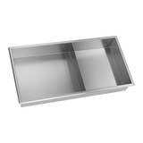 641 x 336 x 101mm Shower Niche Double Shelf Organizer No Tile Needed in Stainless Steel Finish