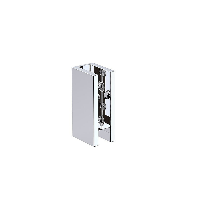 100x100cm Double Door Corner Shower Screen with Chrome Brackets and SS Hinges, Square knob Handle