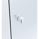 100x100cm Double Door Corner Shower Screen with Channels and SS Hinges - Chrome