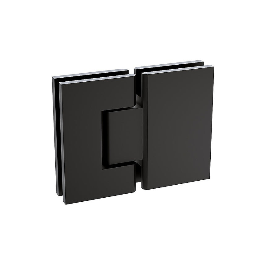 100x100cm Double Door Corner Shower Screen with Channels and SS Hinges - Black