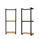 Stylish Bathroom Towel Storage Rack with Wooden Shelves