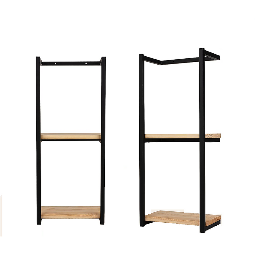 Stylish Bathroom Towel Storage Rack with Wooden Shelves