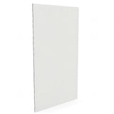 100cm Reeded Single Shower Glass Screen with White Wall U-Brackets