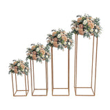 Rose Gold Metal Flower Stand