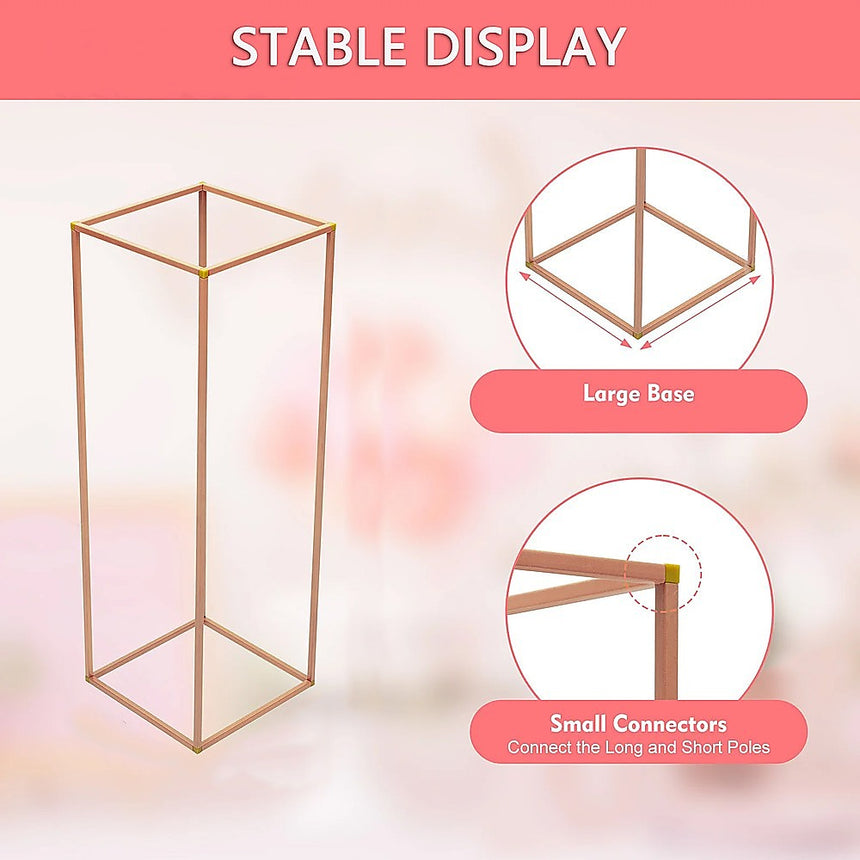 Rose Gold Metal Flower Stand