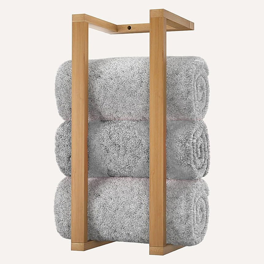 Wall Towel Rack for Rolled Towels Bathroom Storage