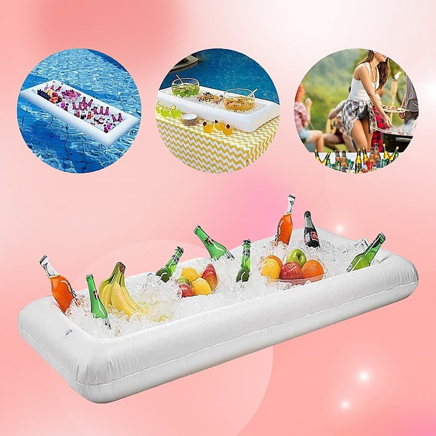 Inflatable Drinks Holder Floating Ice Bar Pool Party