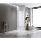 100x200cm Single Shower Glass Screen with Gunmetal Wall F-Brackets