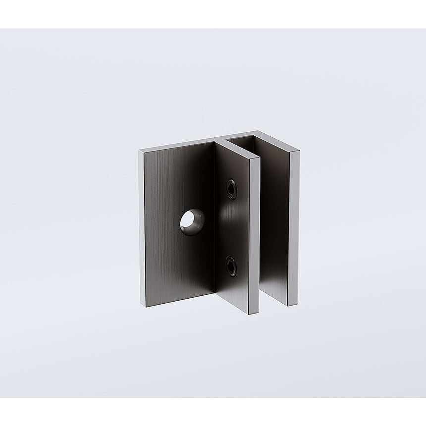 100x200cm Single Shower Glass Screen with Gunmetal Wall F-Brackets