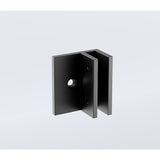 110x210cm Single Shower Glass Screen with Black Wall F-Brackets