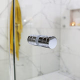 Brass Shower Door Square double pull Handle in Gunmetal