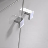 Brass Shower Door Square double pull Handle in Gunmetal