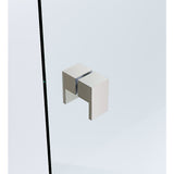 Brass Shower Door Square double pull Handle in Nickel