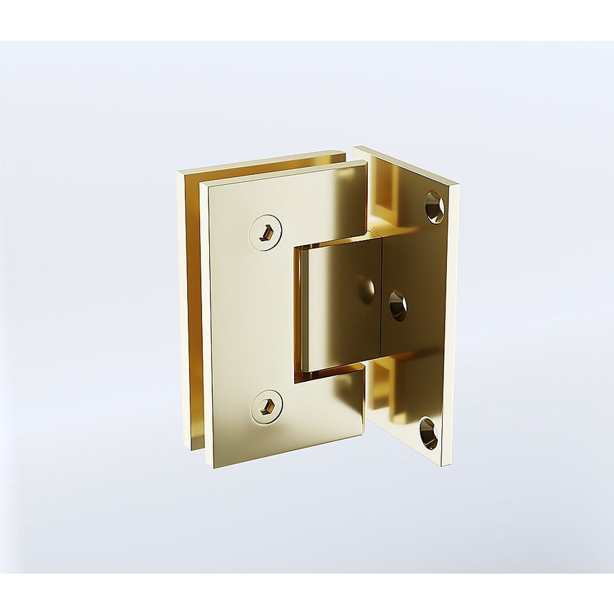 90° Stainless steel Glass Shower Door L-Hinge in Gold