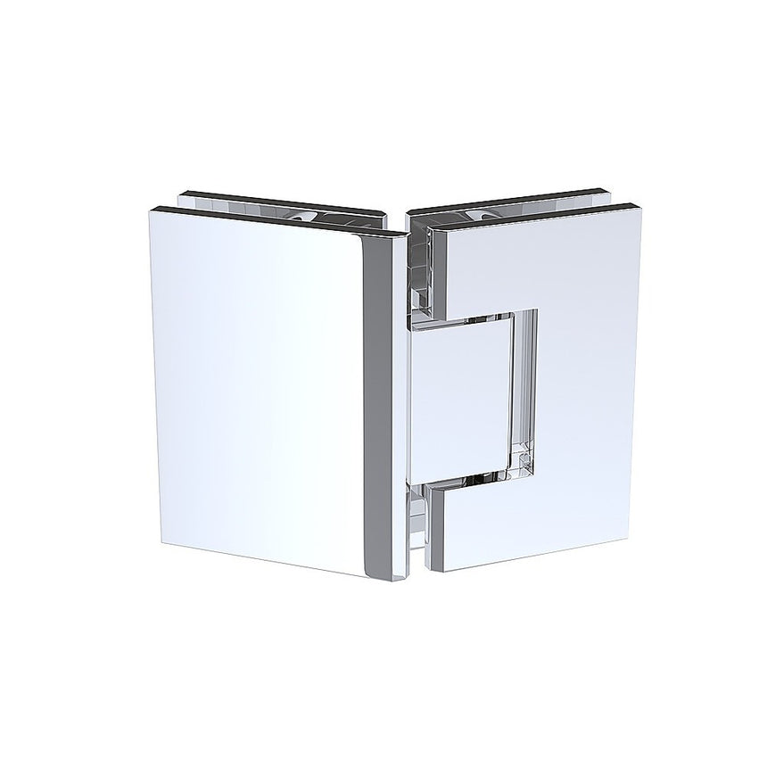 135° Glass-to-Glass Stainless steel Square Shower Hinge in Chrome