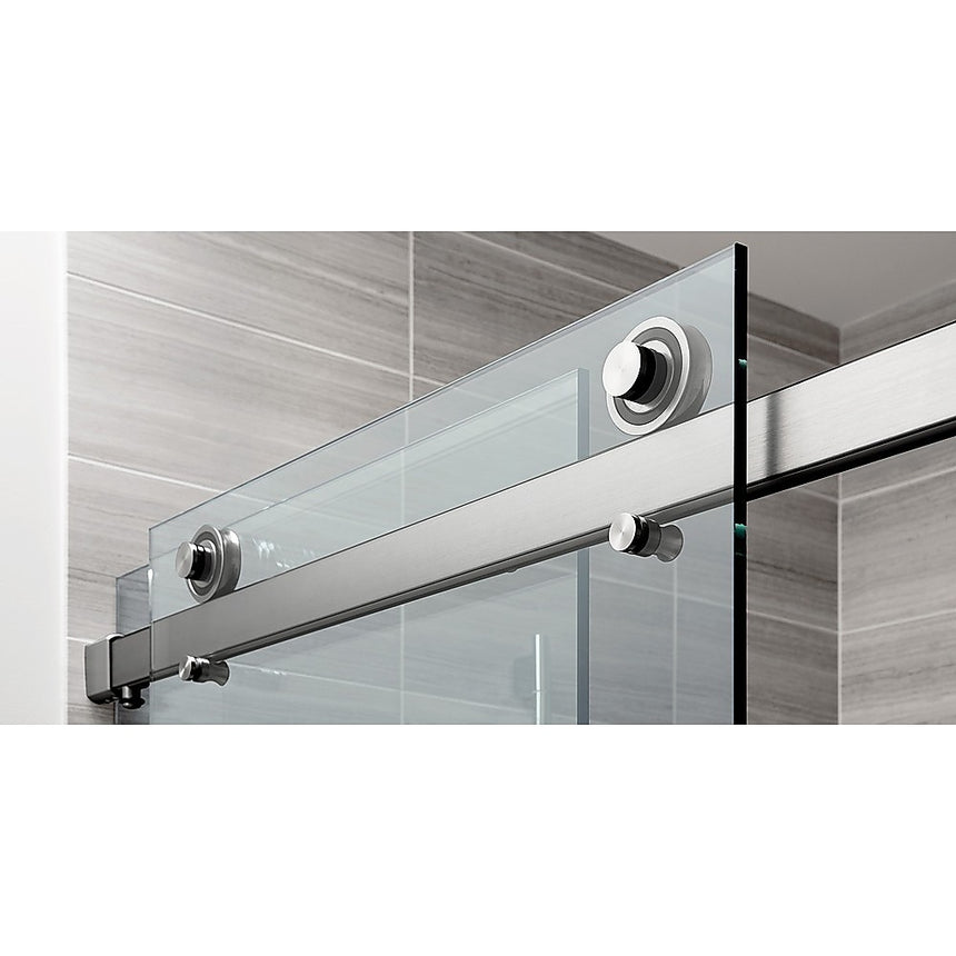 Frameless Glass Sliding Door Shower Screen Rail in Chrome