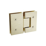 180° Stainless steel Glass-to-Glass Shower Door Hinge in Gold