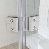 180° Brass Glass-to-Glass Shower Door Hinge in Gunmetal