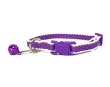 100% Pure Bamboo Fibre Cat Collar Plastic Buckle Purple - Moondidley Pets