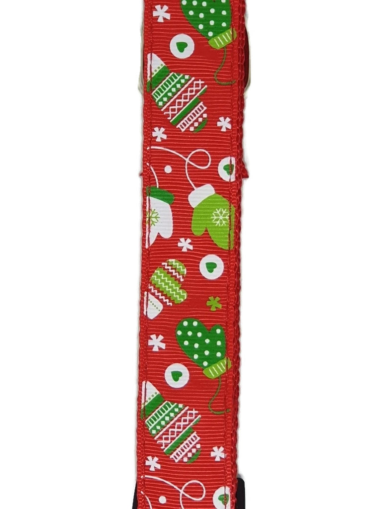 Christmas Dog Collars Adjustable - Moondidley Pets Large Red Mittens