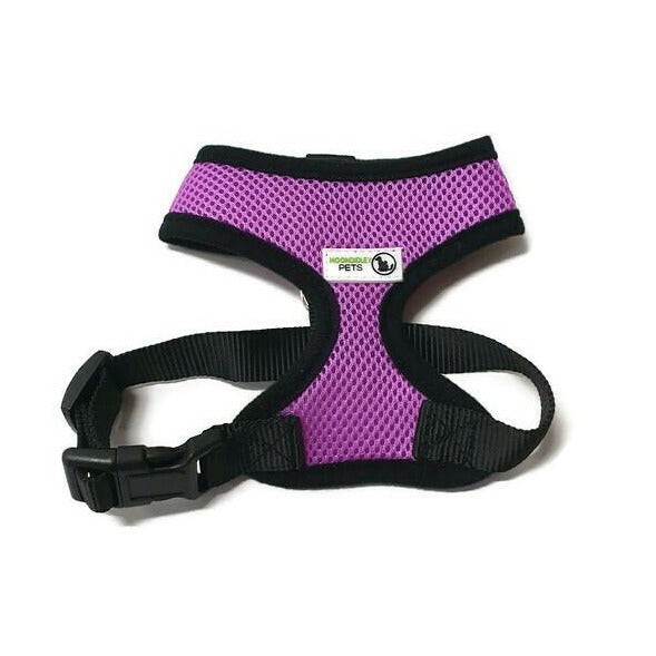 Pet Harness Soft Air Mesh Padded Adjustable - Moondidley Pets Medium Purple