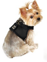 Vest Harness Pet Dog-Cat Step-in Velcro and Buckle Attachments - Moondidley Pets Large Black