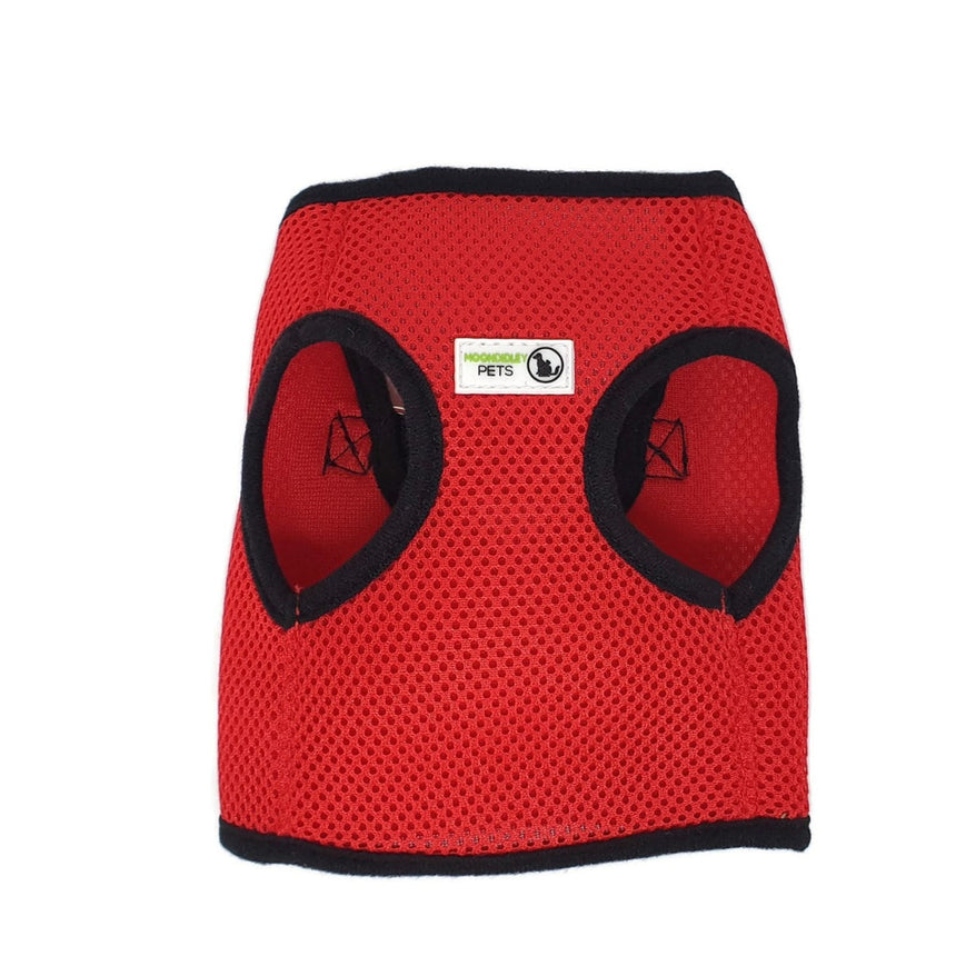 Vest Harness Pet Dog-Cat Step-in Velcro and Buckle Attachments - Moondidley Pets Large Red