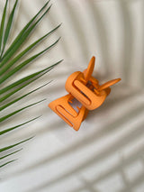 Claw Clip - Flower - Orange