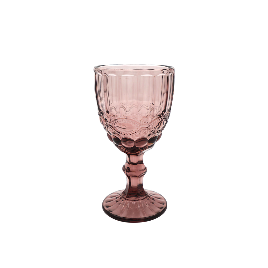 Faubourg Embossed Wine Glass - 310ml purple