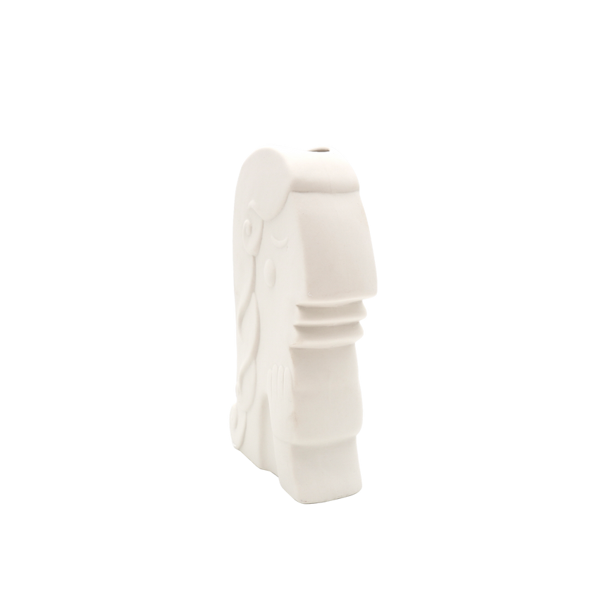 Soie White Ceramic Vase