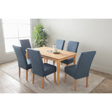 ALLEGRO Dining Table + 6x MESI Dining Chair - 7 Piece Dining Set - Natural