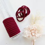 MANGO JELLY Metal Free Hair ties (4.5cm) - School Colour Maroon 10P - Twin Pack