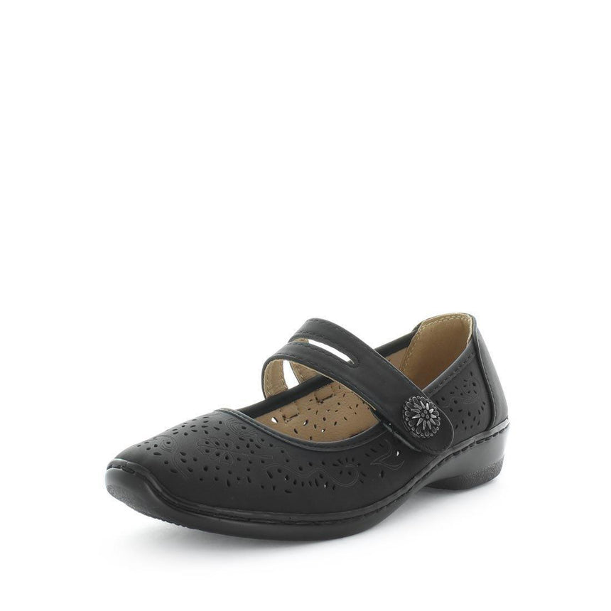 AEROCUSHION Women's MIKERII Flats Black Shoe 10US