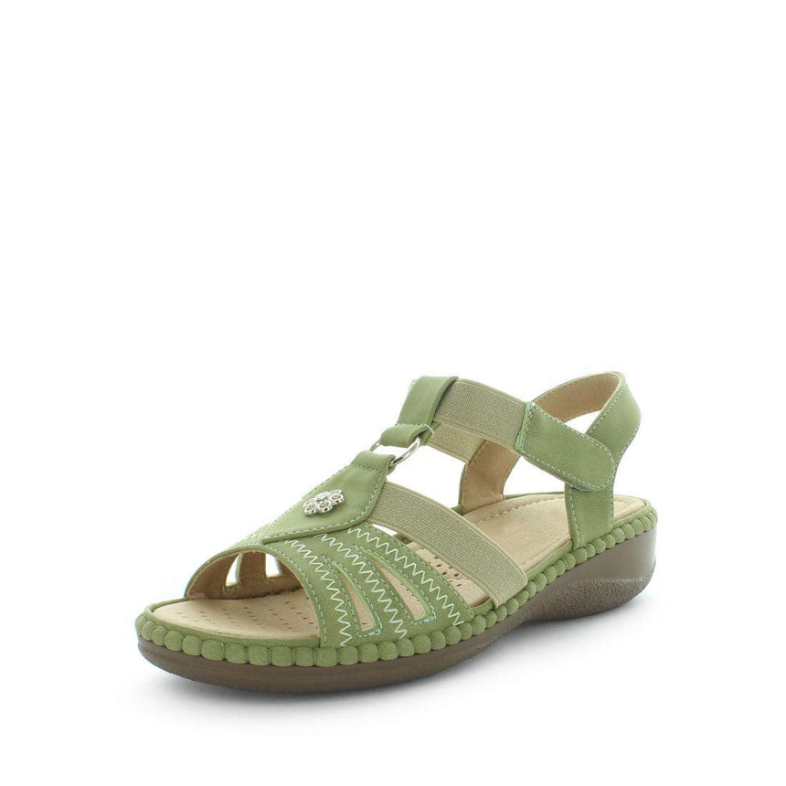 AEROCUSHION Women's MINARA Sandals Olive Shoe 10US