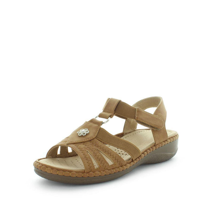 AEROCUSHION Women's MINARA Sandals Tan Shoe 10US