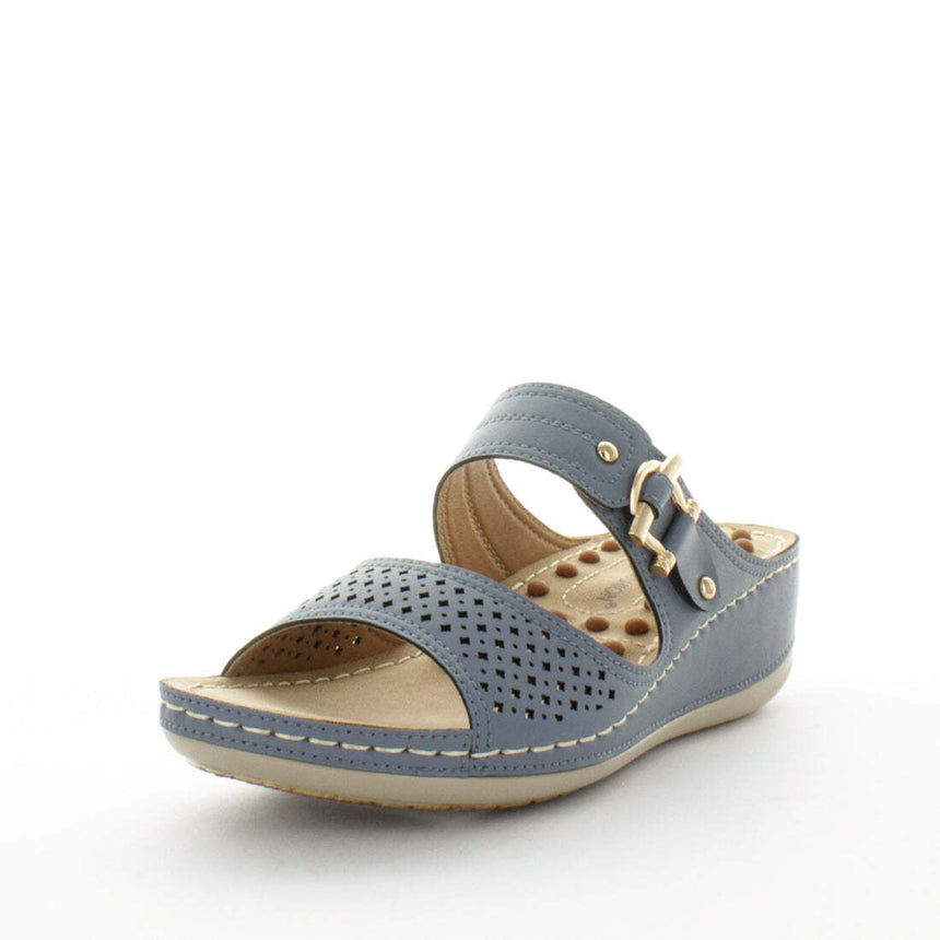 AEROCUSHION Women's MODIE Sandals Blue Shoe 37EU