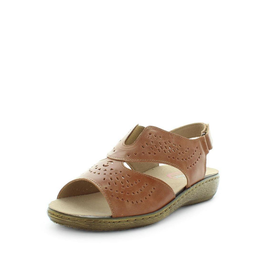 KIARFLEX Women's KADE Sandals Tan Shoe 37EU