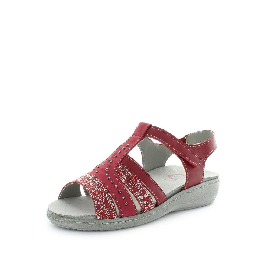 KIARFLEX Women's KIRSTEN Sandals Red Shoe 40EU