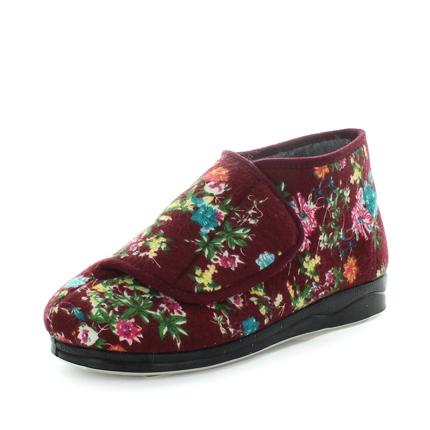 Panda PEFRAN Slippers Uggs Burgundy Floral Shoe 5