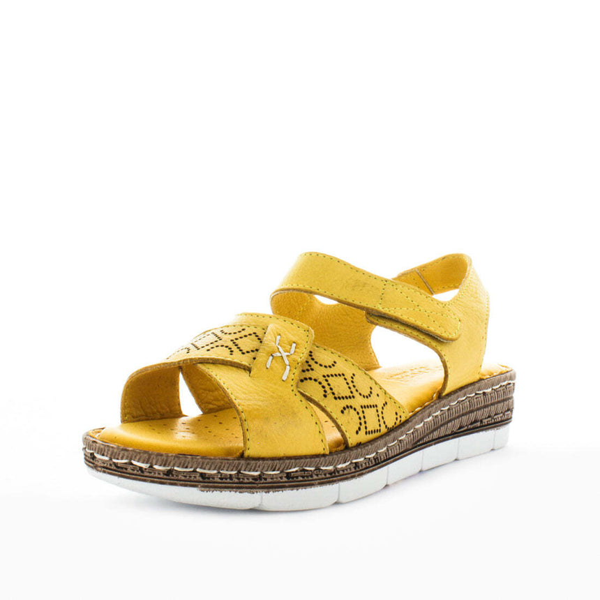 SOFT TREAD ALLINO Women's BELATRIX Sandals Mustard Shoe 36EU