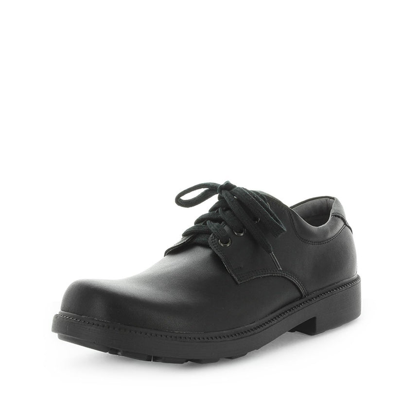 WILDE SCHOOL Boy's JOHNSON School Black Smooth Shoe 42EU