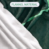 NNEOBA Green Leaf-Shaped Flannel Blanket